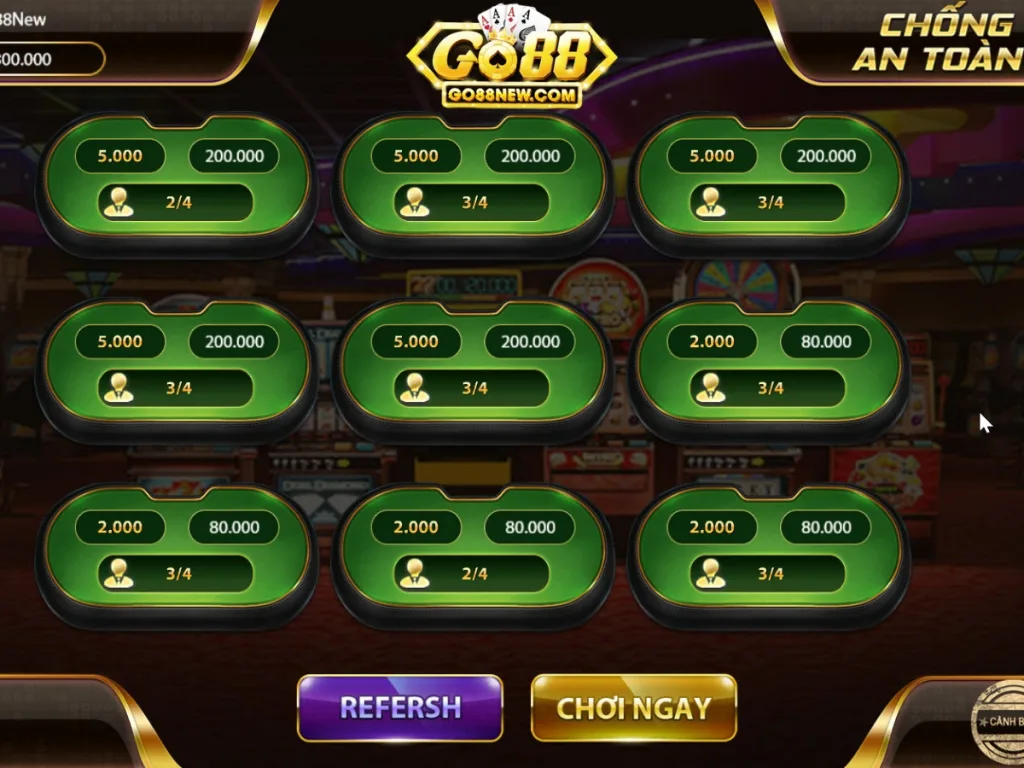 Game Mậu Binh trên Go88